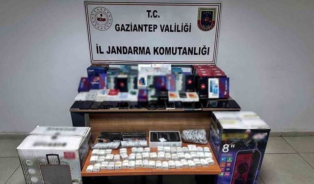 Gaziantep’te 1 milyon TL değerinde elektronik eşya ele geçirildi: 1 gözaltı