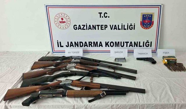 Gaziantep’te 20 adet kaçak silah ele geçirildi