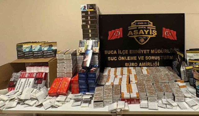 İzmir’de kaçak sigara ve tütün operasyonu