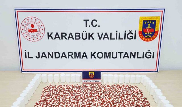Karabük’te 2 bin 467 adet hap ele geçirildi
