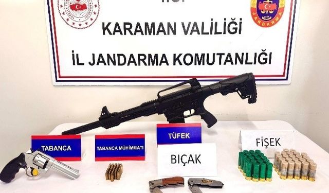 Karaman’da jandarmanın yakaladığı 2 kişi tutuklandı