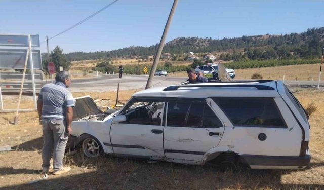 Karaman’da otomobil takla attı: 2 yaralı
