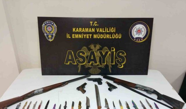 Karaman’da uyuşturucu ve silahlar ele geçirildi: 13 kişi tutuklandı
