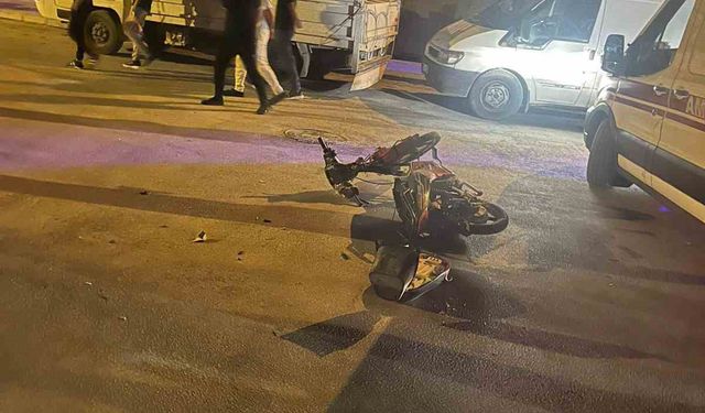 Karapınar’da motosiklet otomobille çarpıştı: 1 yaralı