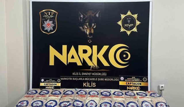 Kilis’te 215 bin adet uyuşturucu hap ele geçirildi: 1 tutuklama