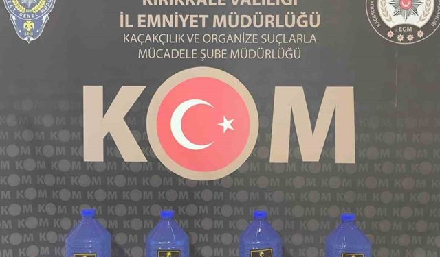 Kırıkkale’de kargo paketinde 20 litre etil alkol ele geçirildi