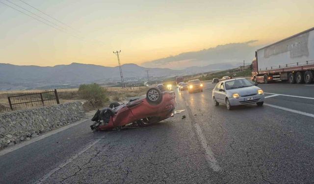 Kontrolden çıkan otomobil devrildi: 1 yaralı