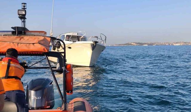 Ortaköy’de makine arazı nedeniyle sürüklenen tekne kurtarıldı