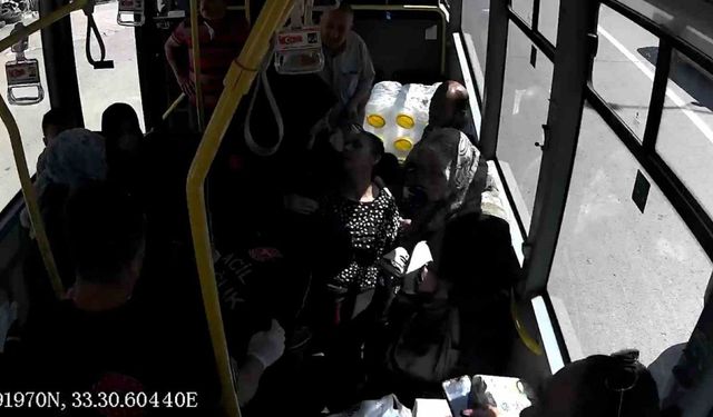 Otobüs şoförü fenalaşan kadın için zamanla yarıştı: O anlar kamerada
