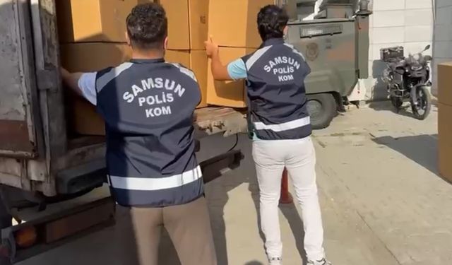 Samsun’da 3 milyon 780 bin kaçak makaron ele geçirildi