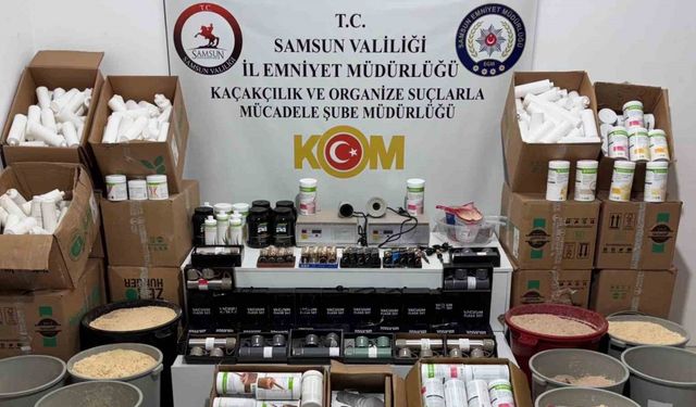 Samsun’da sahte zayıflama ve protein tozu imalatına operasyon
