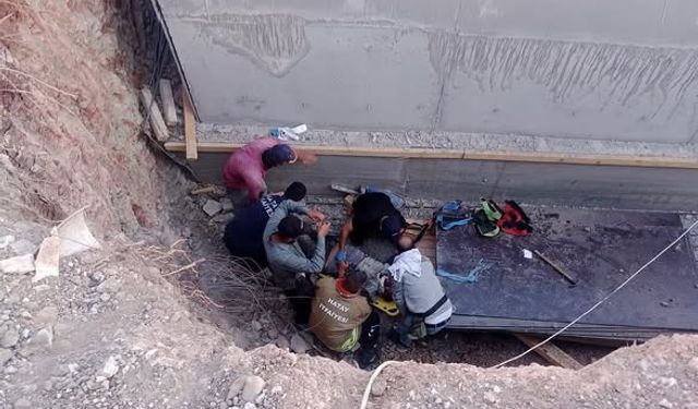 Şantiyede temele düşen şahıs yaralandı