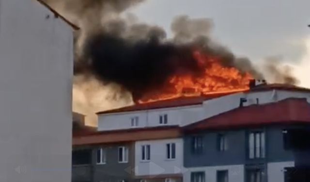 Tekirdağ’da çatı katında yangın