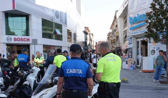 Trafiğe kapalı alanlarda motosiklet denetimi