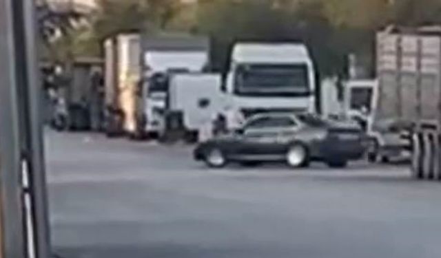 Trafiği tehlikeye atan maganda lastiğine ateş edilerek durduruldu