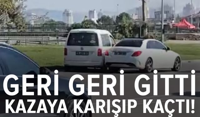 Bursa'da anayolda geri geri ilerledi, kazaya karıştı olay yerinden böyle kaçtı