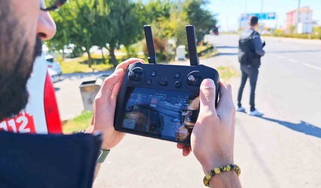 Aksaray’da dron destekli kırmızı ışık denetimi