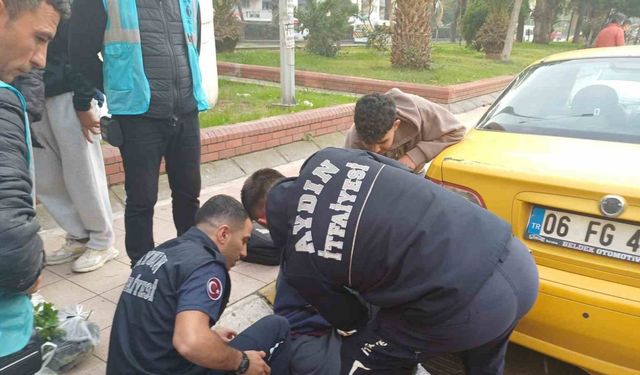 Ayağı mazgala sıkışan şahsı itfaiye ekipleri kurtardı