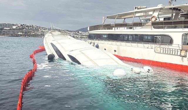 Bodrum’da 40 milyon TL’lik yat sulara gömüldü