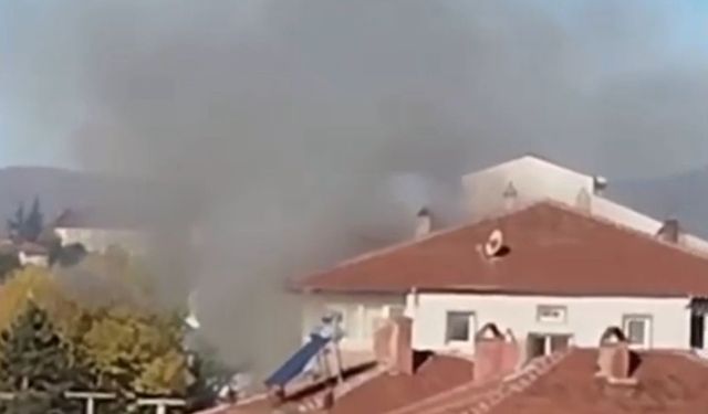 Bolu’da apartman dairesi alev alev yandı