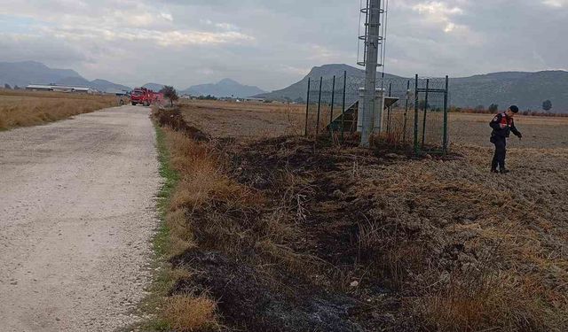 Burdur’da arazi yangını