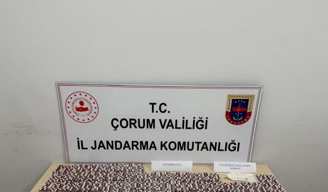 Çorum’da 3 bin adet uyuşturucu hap ele geçirildi