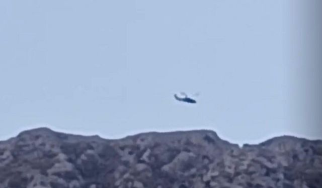 Dağda mahsur kalan 2 kişi askeri helikopterle kurtarıldı