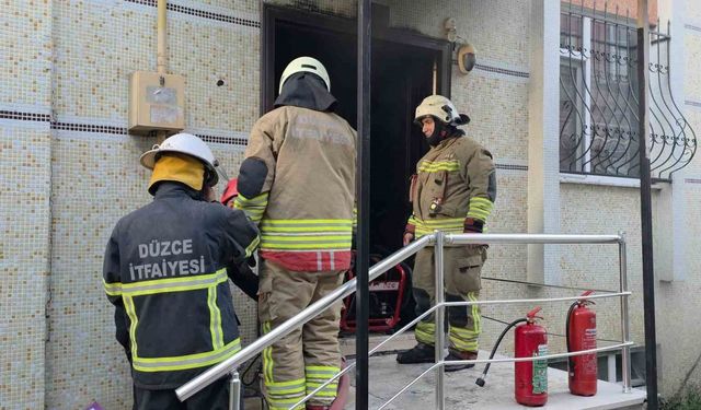 Düzce’de sabah saatlerinde korkutan yangın