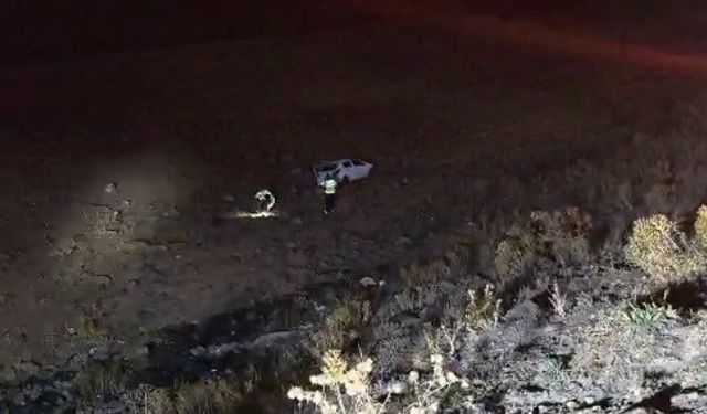 Erzurum’da otomobil 50 metrelik uçuruma yuvarlandı: 1 yaralı