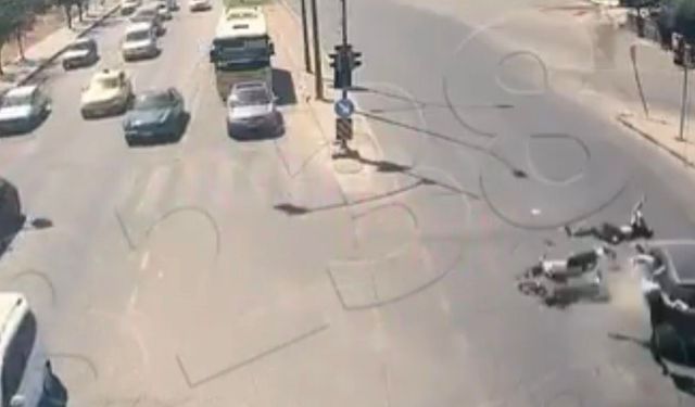 Gaziantep’te feci motosiklet kazaları kamerada