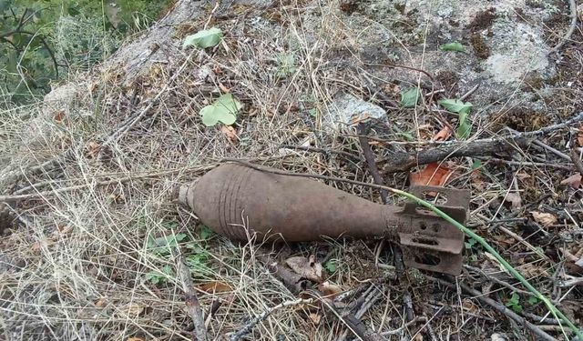 Gümüşhane’de 1. Dünya Savaşı’ndan kalma patlamamış havan mermisi bulundu