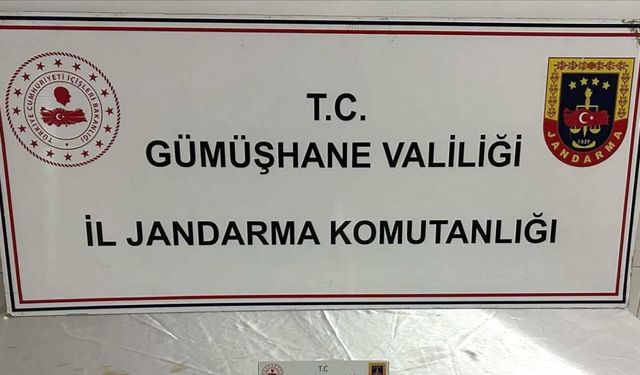 Gümüşhane’de jandarmadan uyuşturucu operasyonu