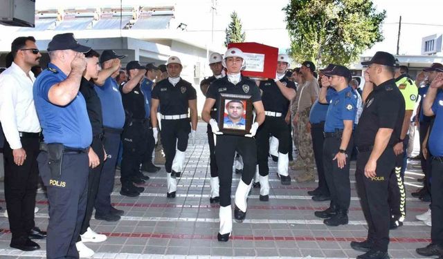 Kalp krizinden hayatını kaybeden polis memuru son yolculuğuna uğurlandı