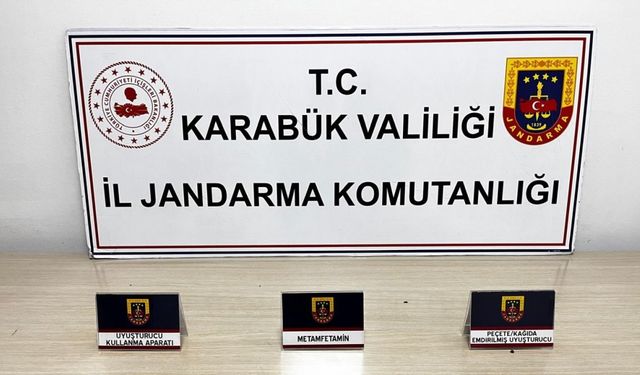 Karabük’te uyuşturucu ile yakalanan şahıs gözaltına alındı
