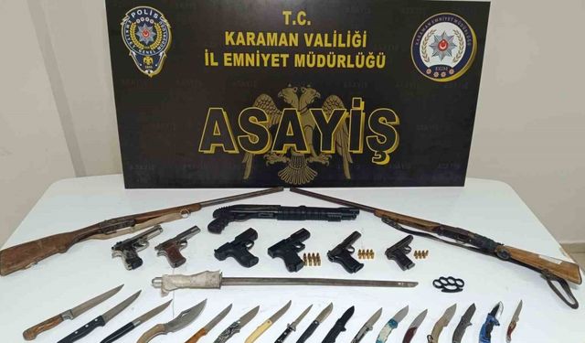 Karaman’da asayiş uygulamalarında 4 tutuklama