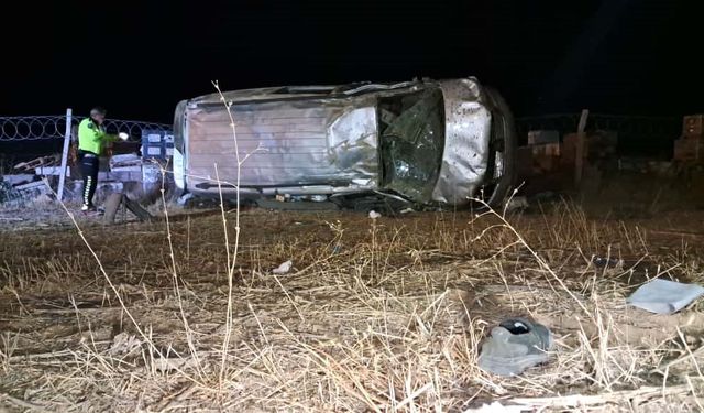 Karaman’da panelvan araç takla attı: 5’i çocuk 7 yaralı