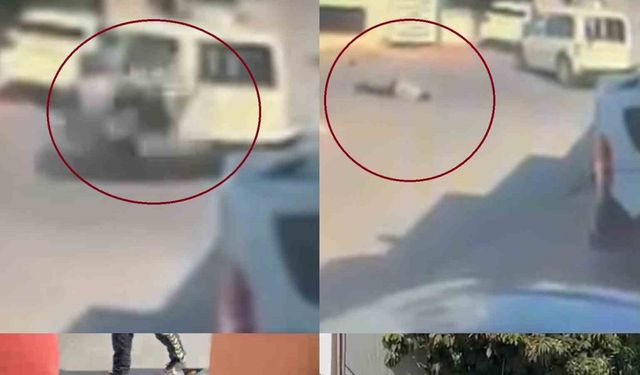 Kaza anı kamerada: Aracın çarptığı motosikletli savruldu