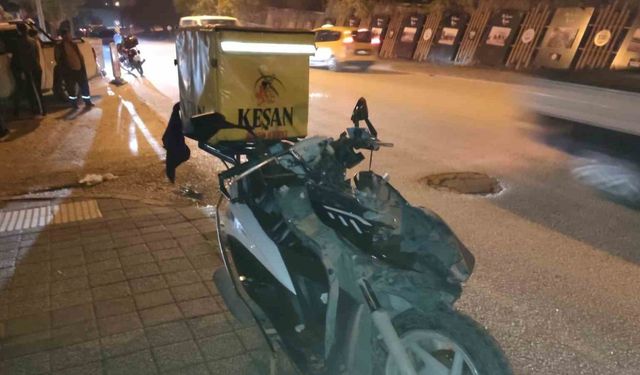 Keşan’da otomobille çarpışan motosikletin sürücüsü yaralandı