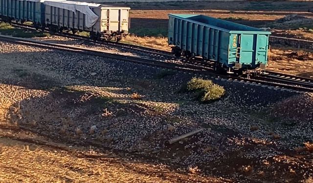 Kurtalan’da tren vagonu raydan çıktı