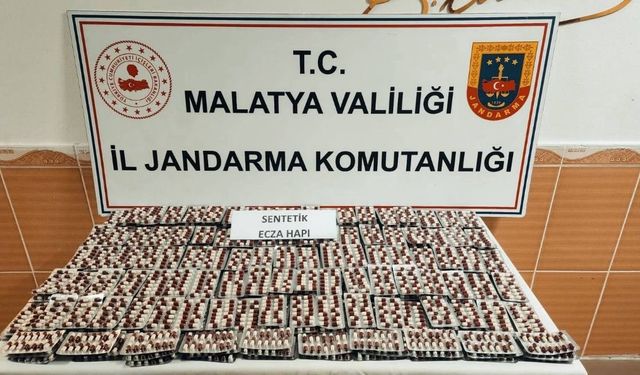 Malatya’da 4 bin 438 adet uyuşturucu hap ele geçirildi
