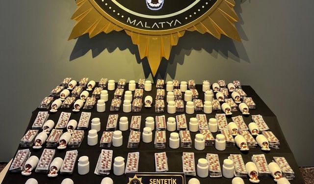 Malatya’da 7 bin 881 adet uyuşturucu hap ele geçirildi, 2 kişi tutuklandı