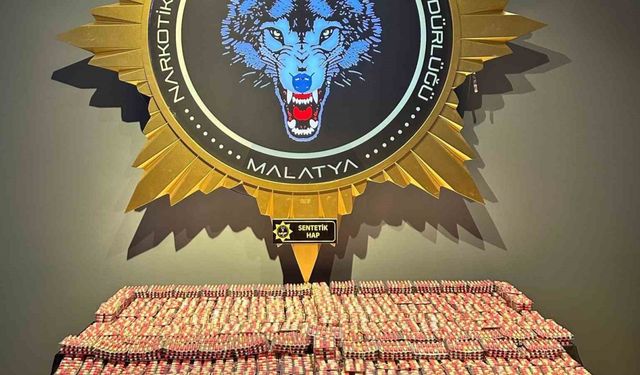 Malatya’da torbacı operasyonu: 22 bin 440 hap ele geçirildi