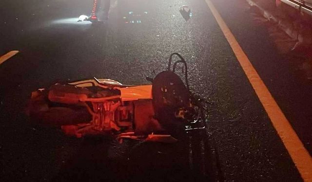 Manisa’da devrilen motosikletin sürücüsü hayatını kaybetti