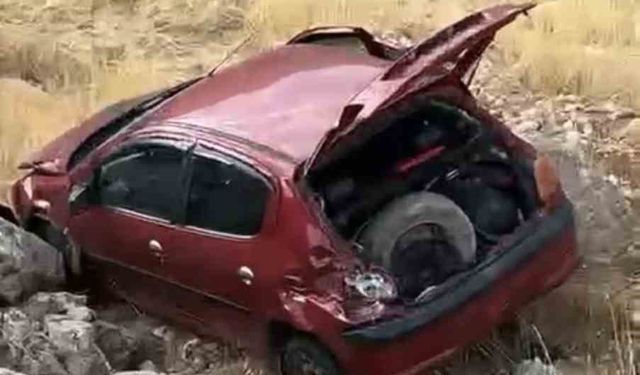 Mardin’de otomobil şarampole devrildi: 1 yaralı