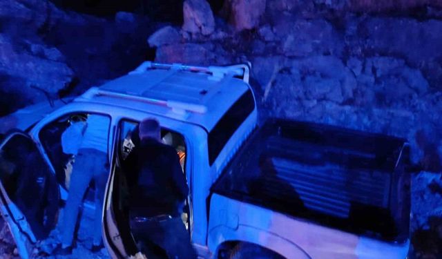 Mardin’de pikap şarampole devrildi: 1 yaralı