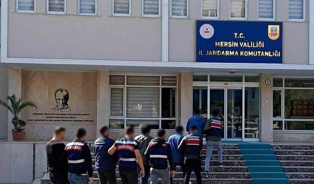 Mersin’de aranan 5 şahıs jandarma ekiplerince yakalandı