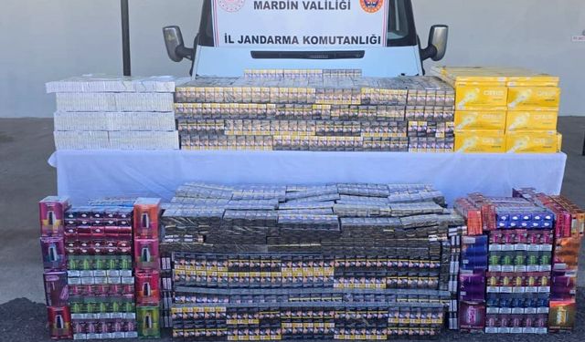 Midyat’ta minibüste 2 milyon liralık kaçak sigara operasyonu