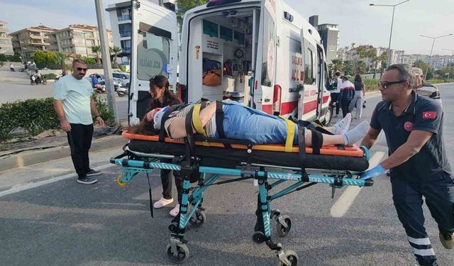 Motosikletin çarptığı kadın ağır yaralandı
