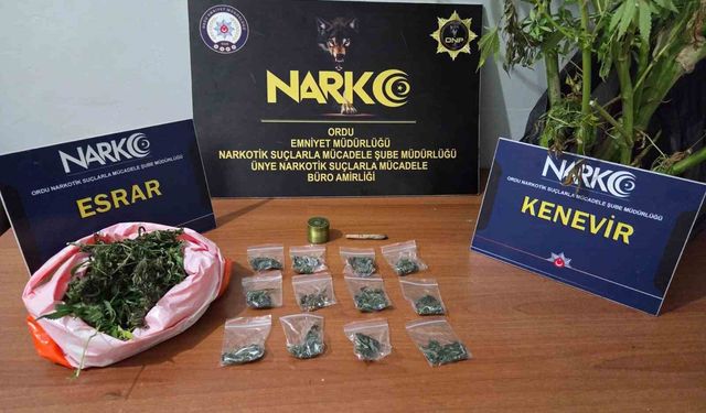 Ordu’da uyuşturucu operasyonlarında 2 tutuklama