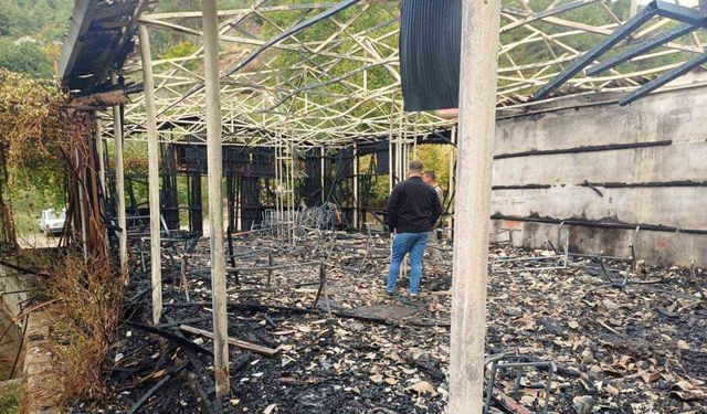 Osmaniye’de ahşap alabalık tesisi alevlere teslim oldu